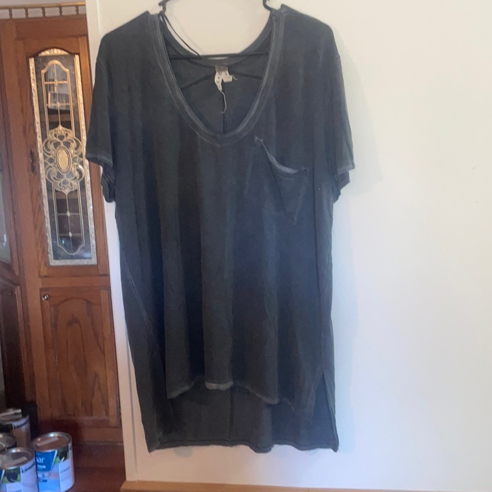 Free people distressed tee